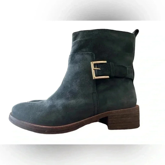 Tory Burch Riley Mid Buckle Boot Dark Green Size 7 (00760) - Picture 11 of 16